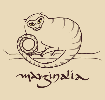 Marmoset Marginalia makes all kinds of fun stuff printed with hand-drawn illustrations inspired by medieval marginalia